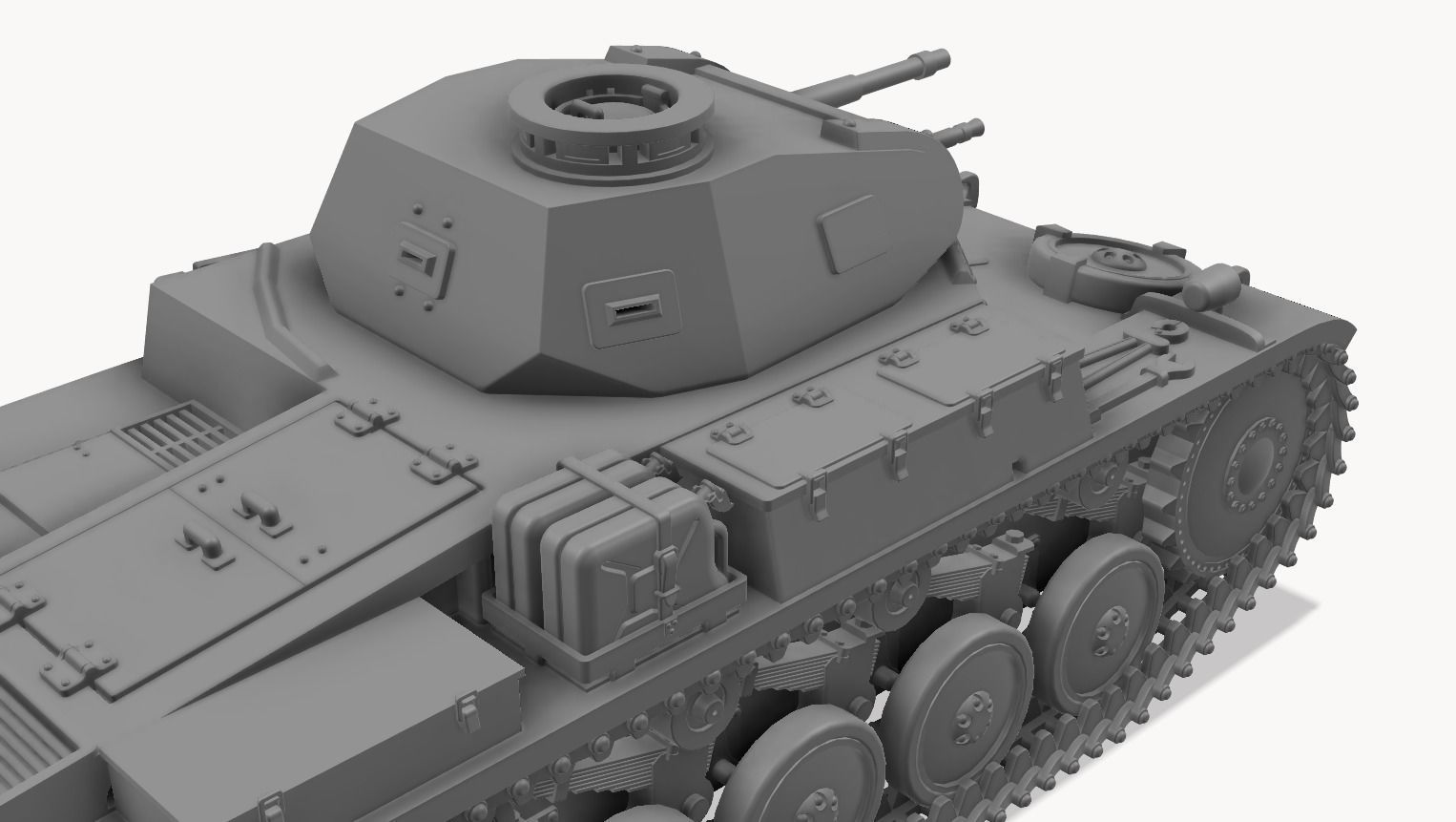 Panzerkampfwagen II Ausf C - 1-100 Scale 3D print model_7