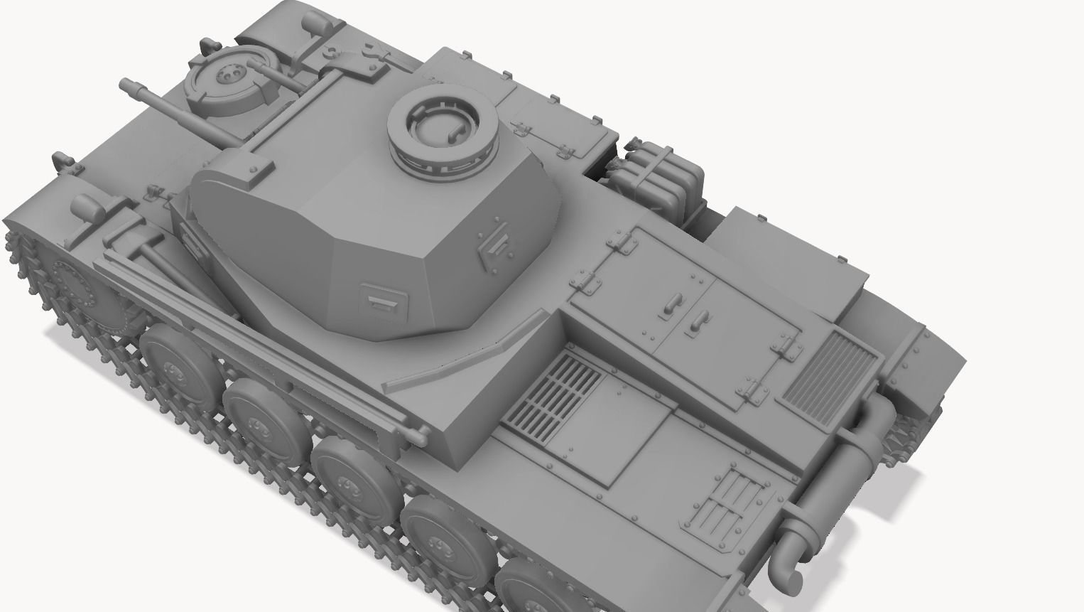 Panzerkampfwagen II Ausf C - 1-100 Scale 3D print model_9
