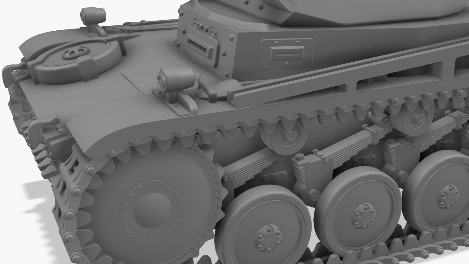 Panzerkampfwagen II Ausf C - 1-100 Scale 3D print model_8