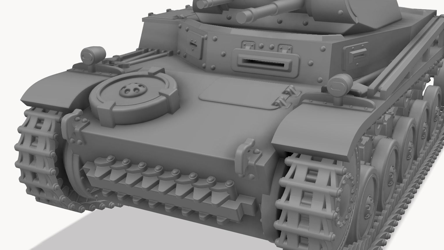 Panzerkampfwagen II Ausf C - 1-100 Scale 3D print model_6