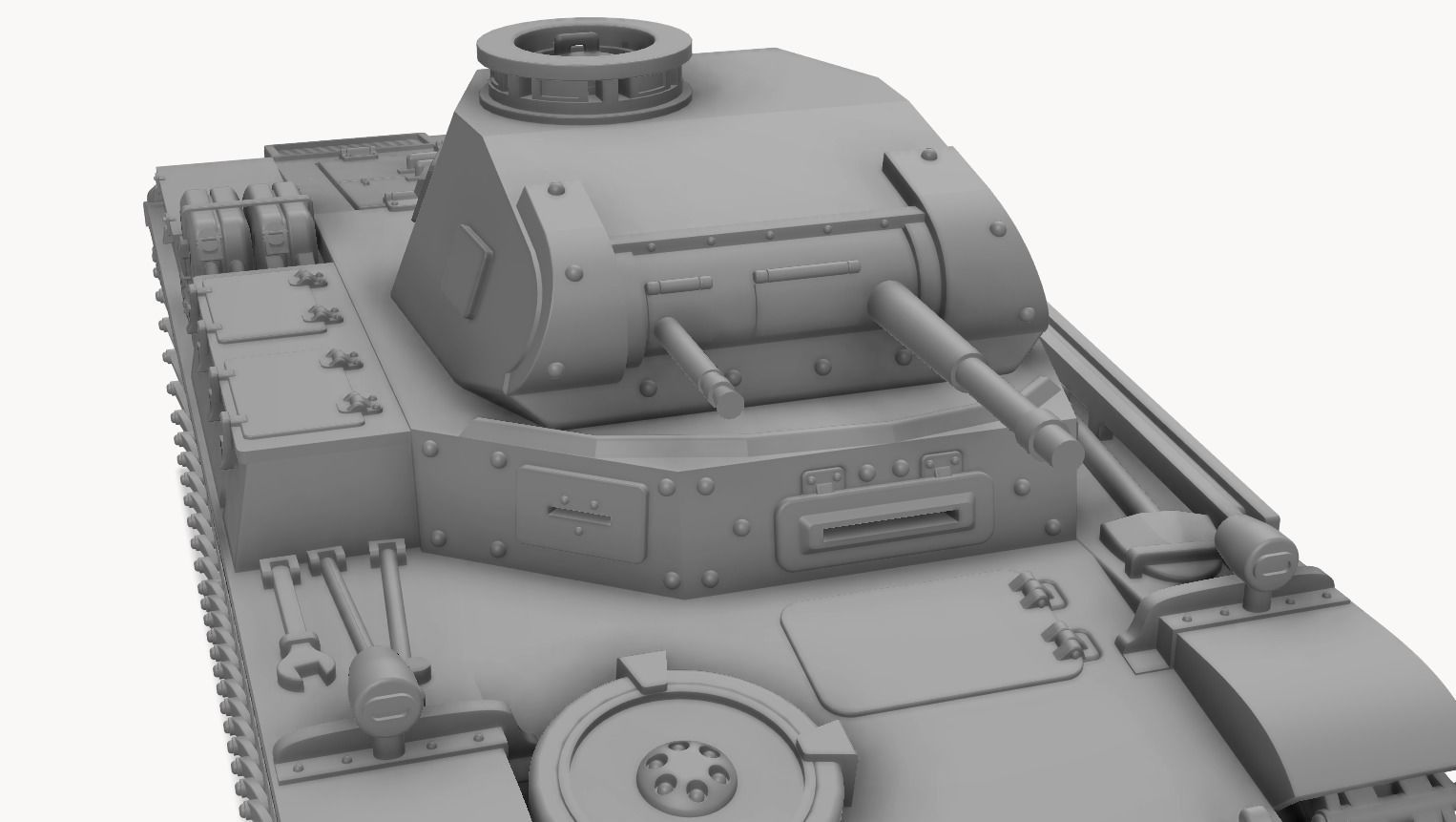 Panzerkampfwagen II Ausf C - 1-100 Scale 3D print model_4