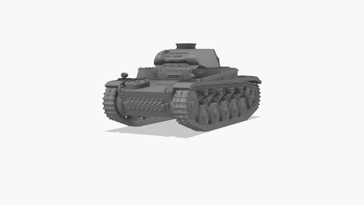 Panzerkampfwagen II Ausf C - 1-100 Scale 3D print model_1