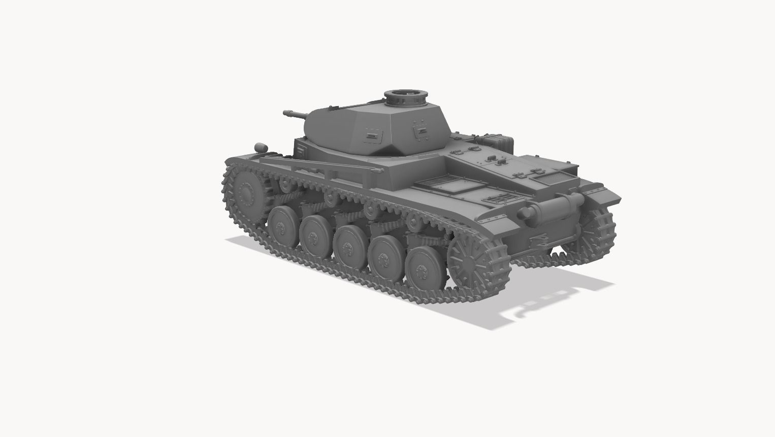 Panzerkampfwagen II Ausf C - 1-100 Scale 3D print model_3