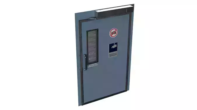 Used Laboratory Door Low-poly 3D model