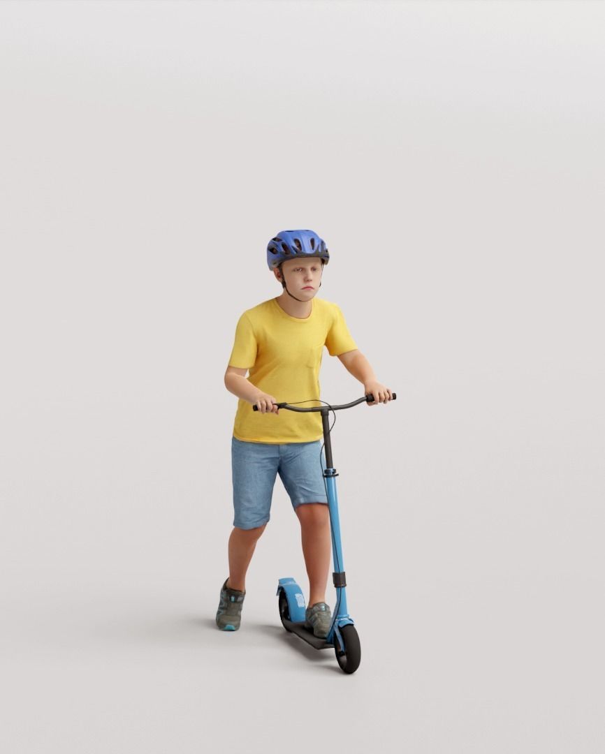 Humano Playing Kid 1006 3D model_5