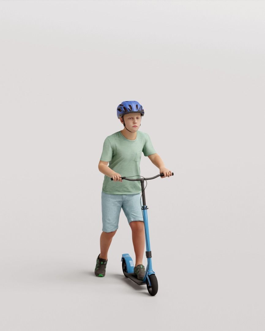 Humano Playing Kid 1006 3D model_4