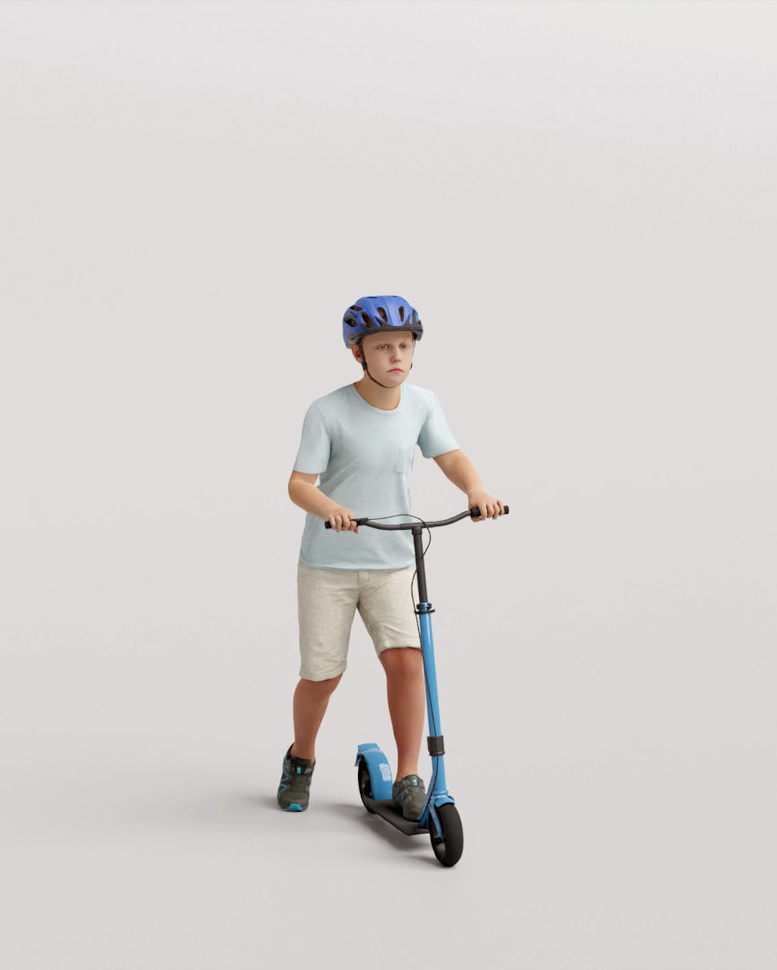 Humano Playing Kid 1006 3D model_1