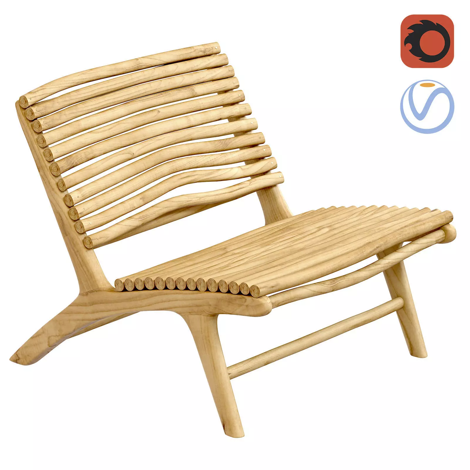 The Islander Natural Bazar Bizar chair 3D model