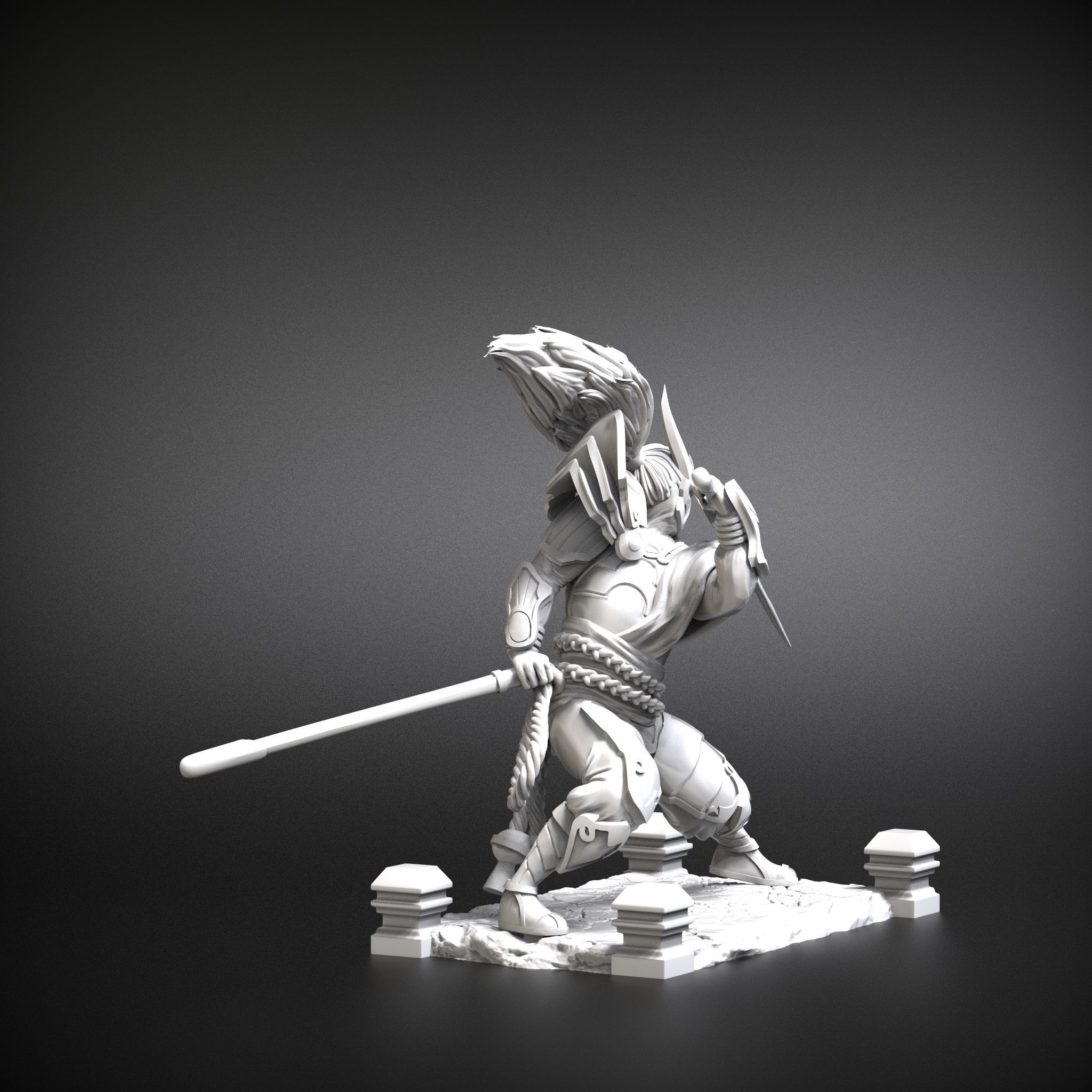 STL Yasuo Blood moon 3D print model league of legends 3D print model_6