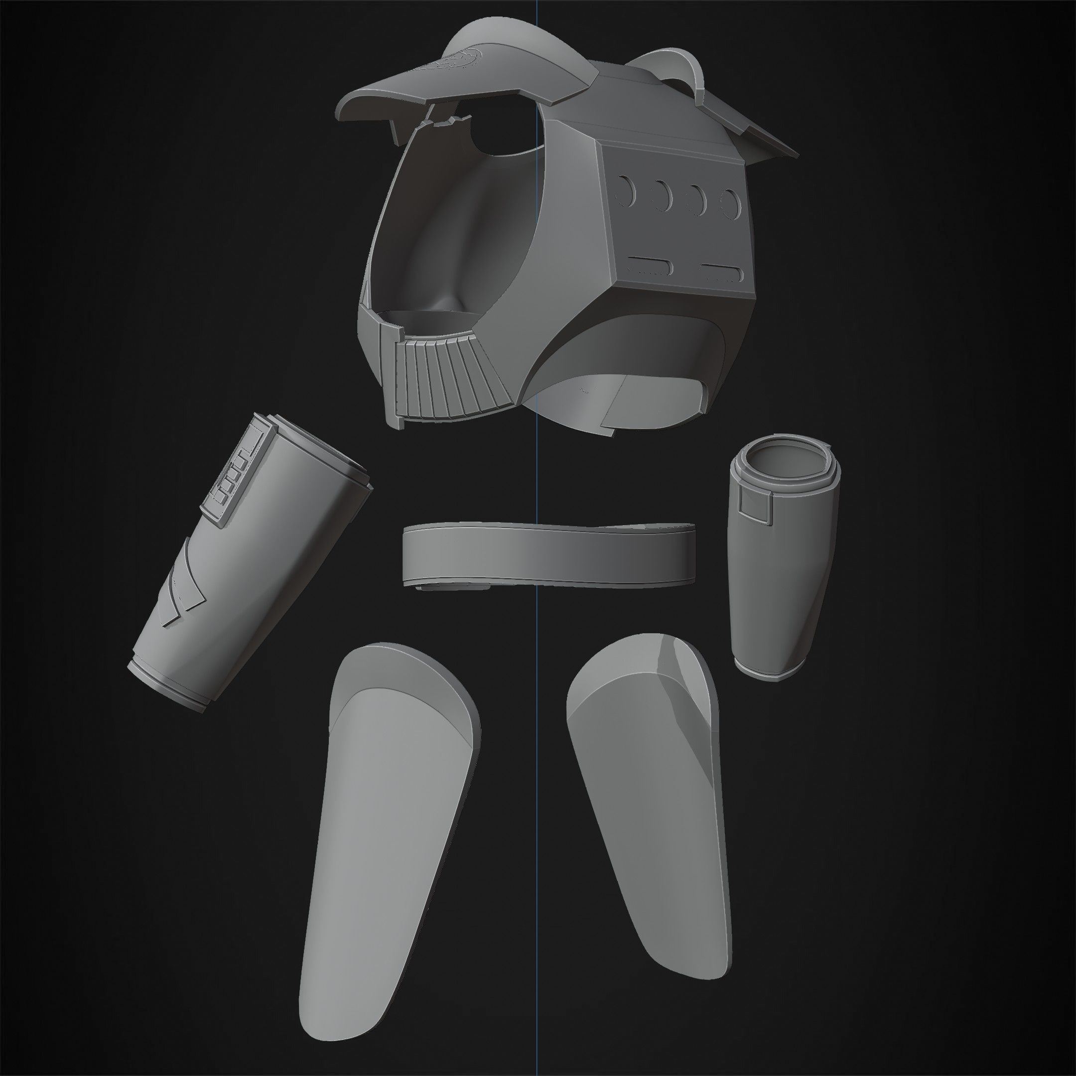 Star Wars Jedi Fallen Order Inquisitor Armor for Cosplay 3D print model_16