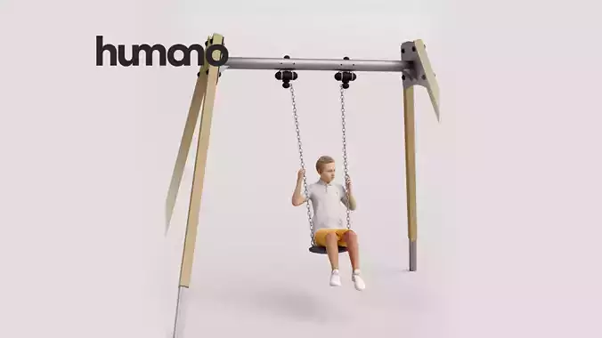 Humano Playing Kid 1014 3D model