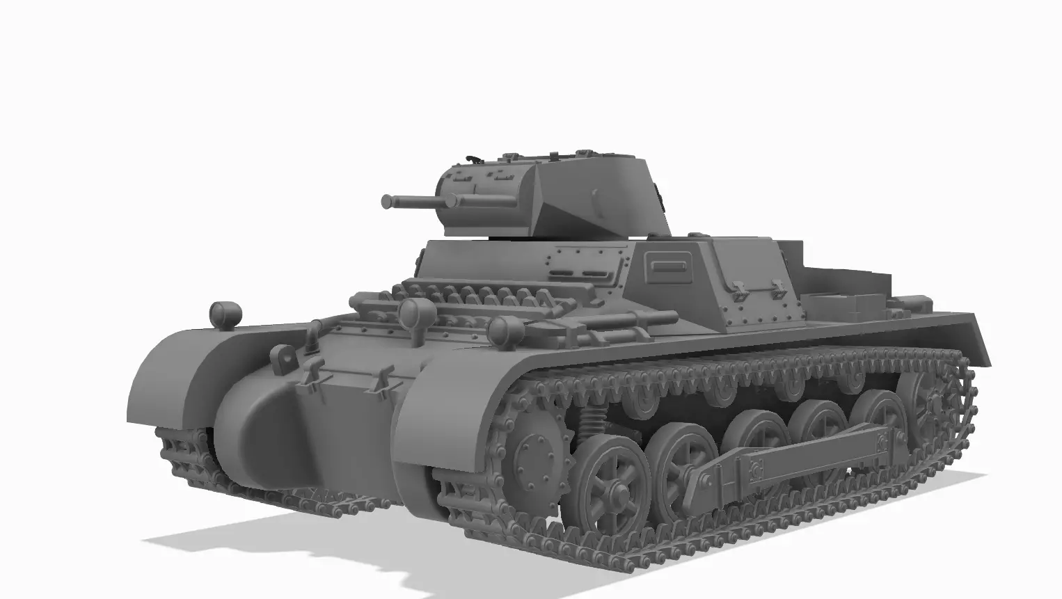 Panzerkampfwagen I Ausf B - 1-100 Scale 3D print model