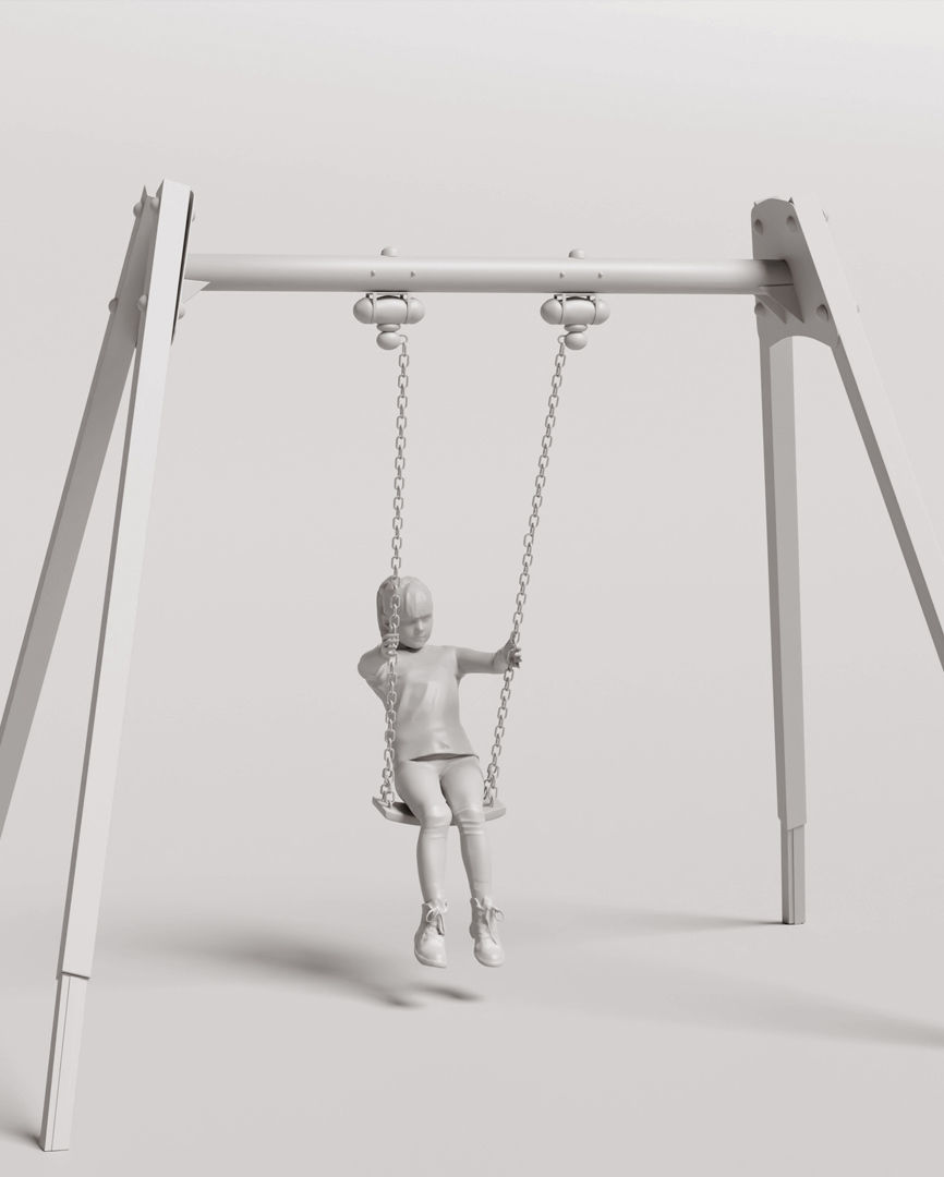Humano Playing Kid 1013 3D model_3