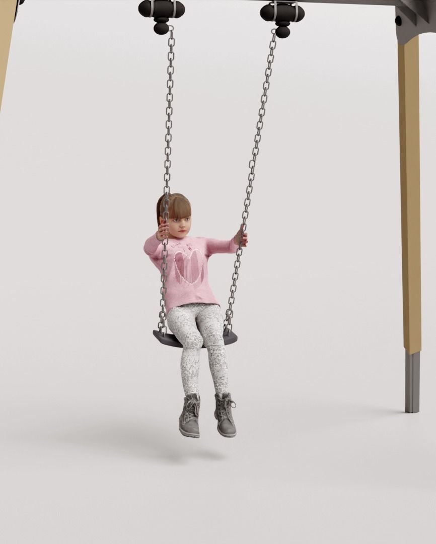 Humano Playing Kid 1013 3D model_6