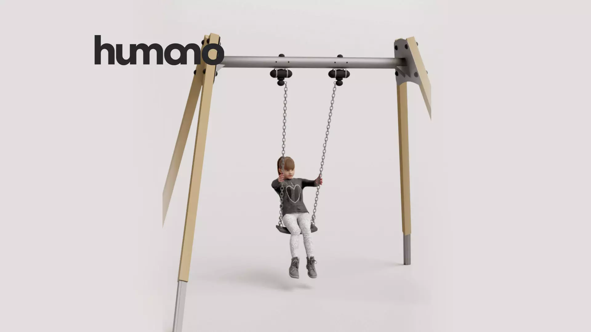 Humano Playing Kid 1013 3D model_0