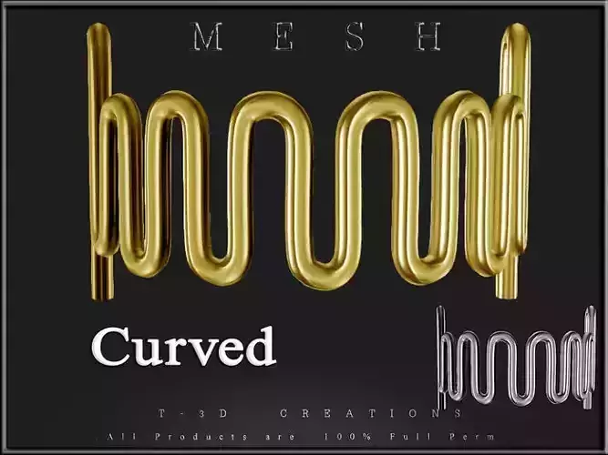  Wire Ornament 01 - Curved