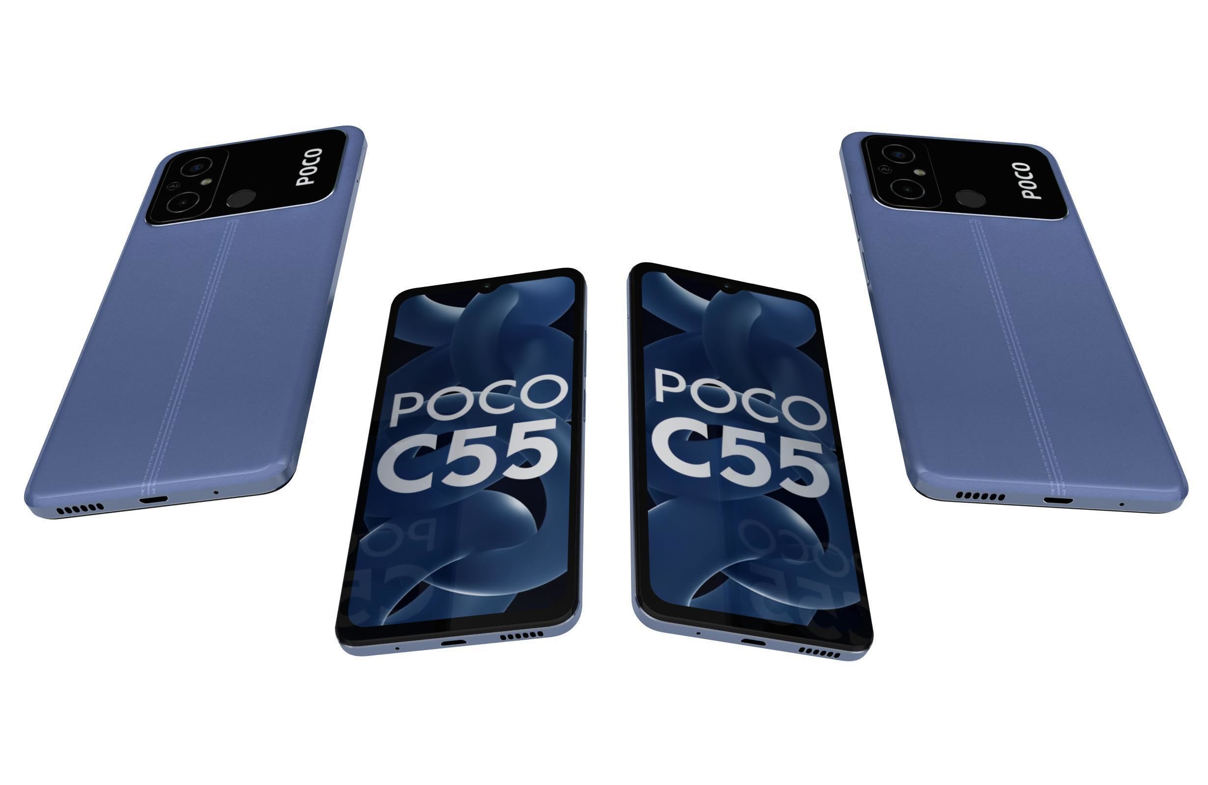 Xiaomi Poco C55 All Colors Low-poly 3D model_6