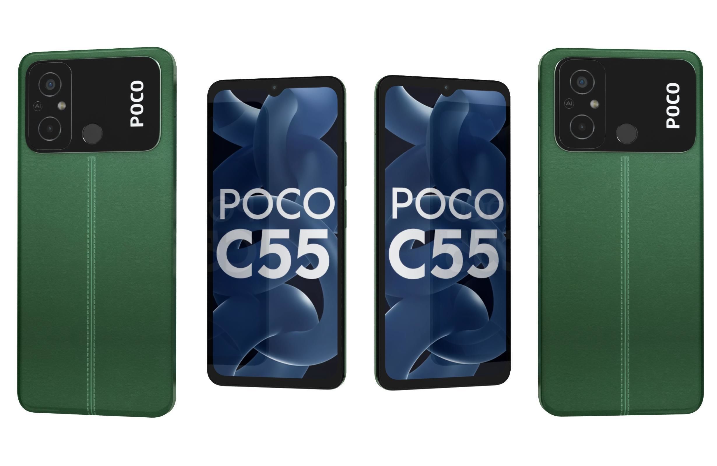 Xiaomi Poco C55 All Colors Low-poly 3D model_16