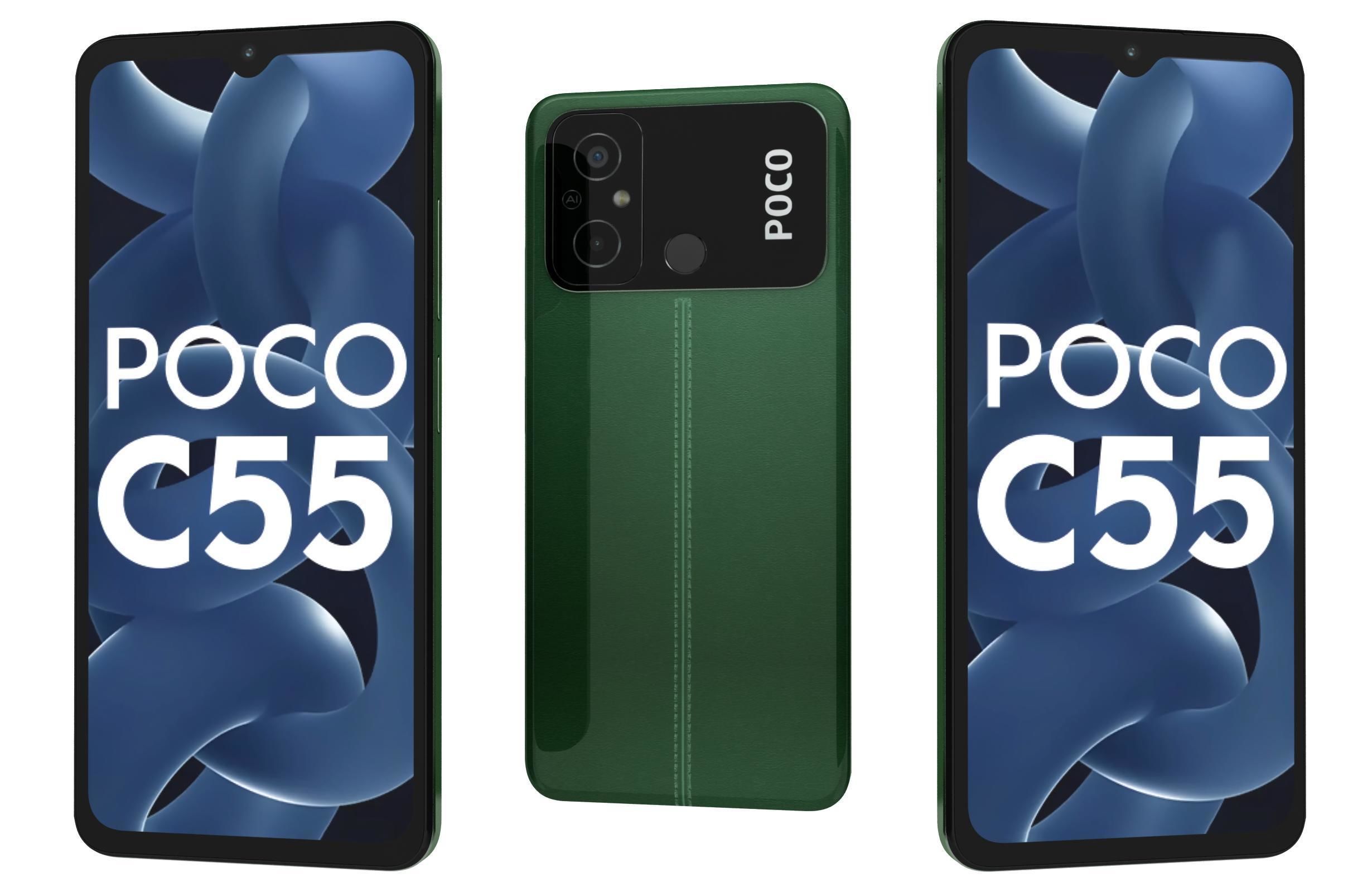Xiaomi Poco C55 All Colors Low-poly 3D model_13