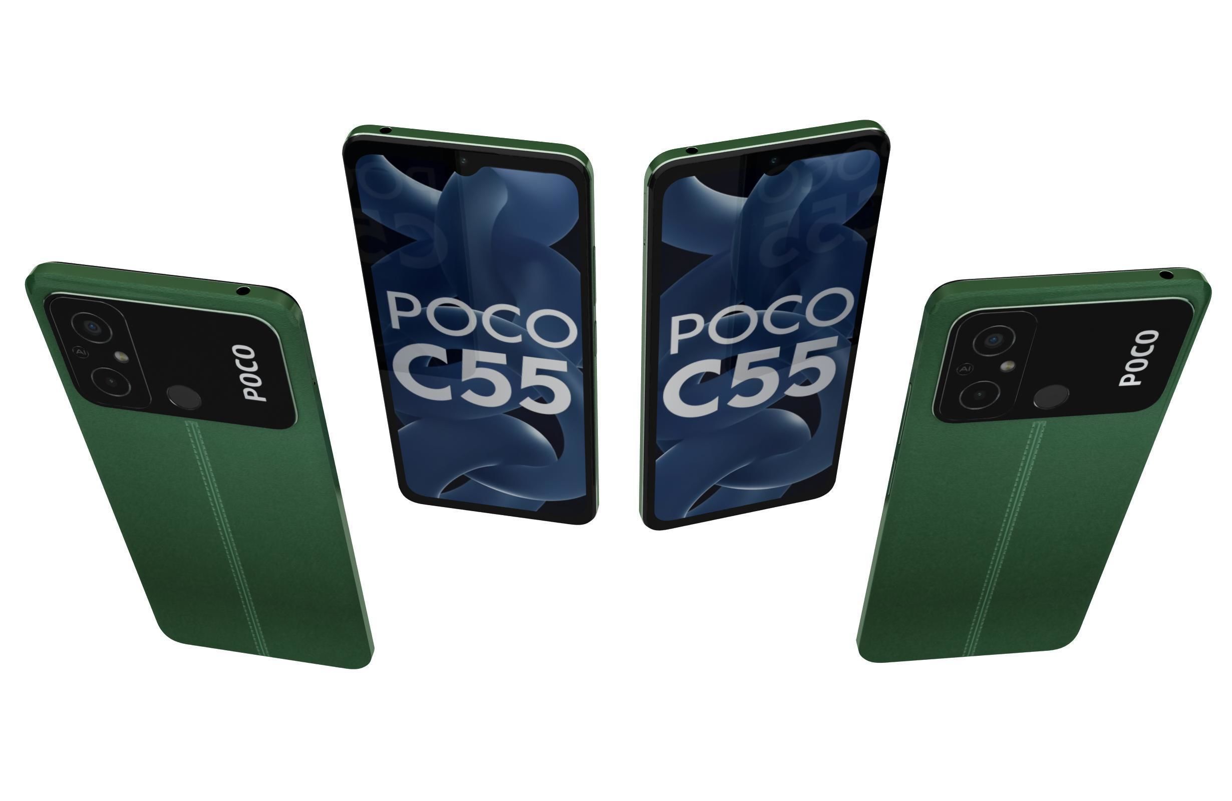 Xiaomi Poco C55 All Colors Low-poly 3D model_17