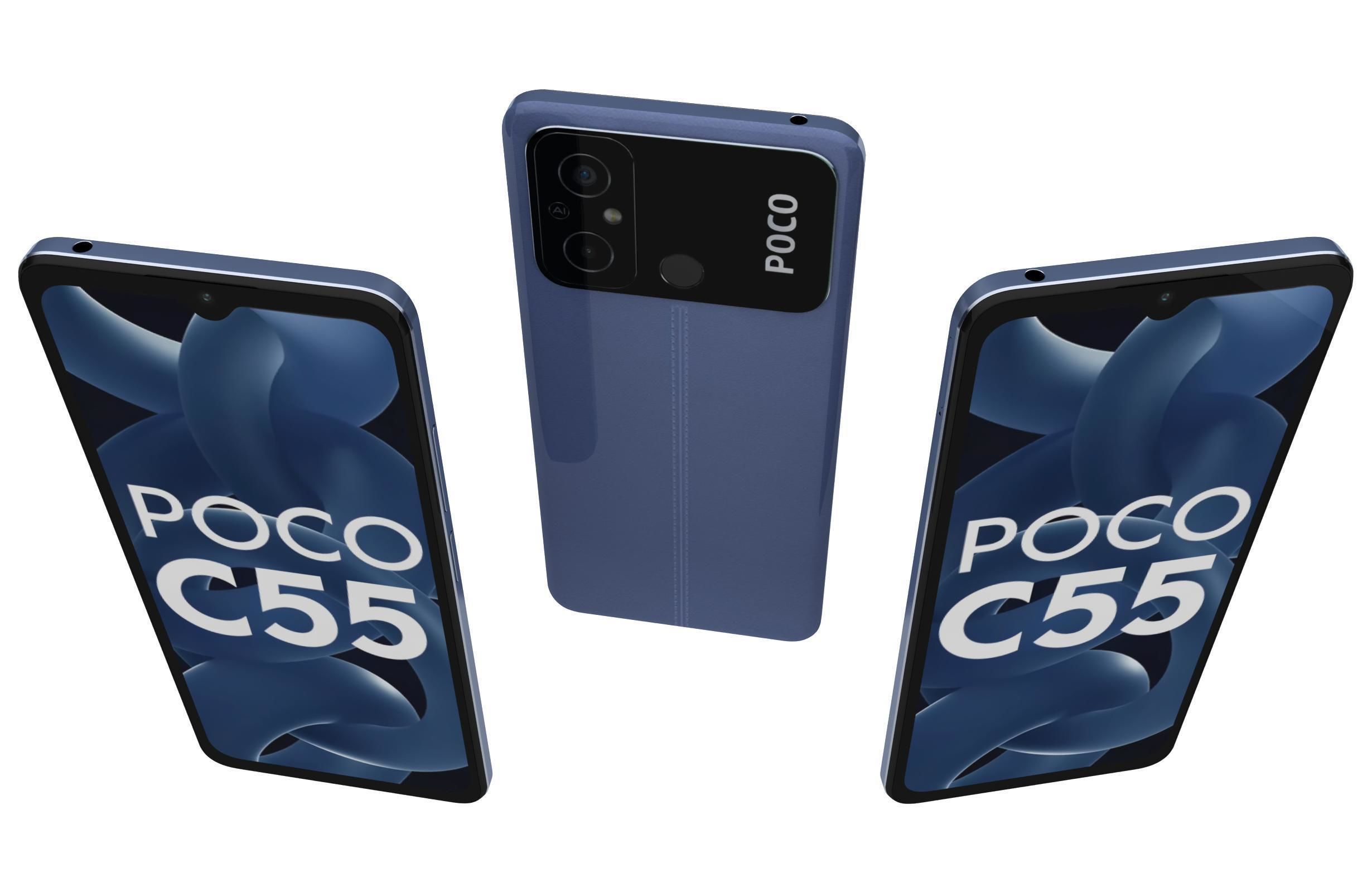 Xiaomi Poco C55 All Colors Low-poly 3D model_2