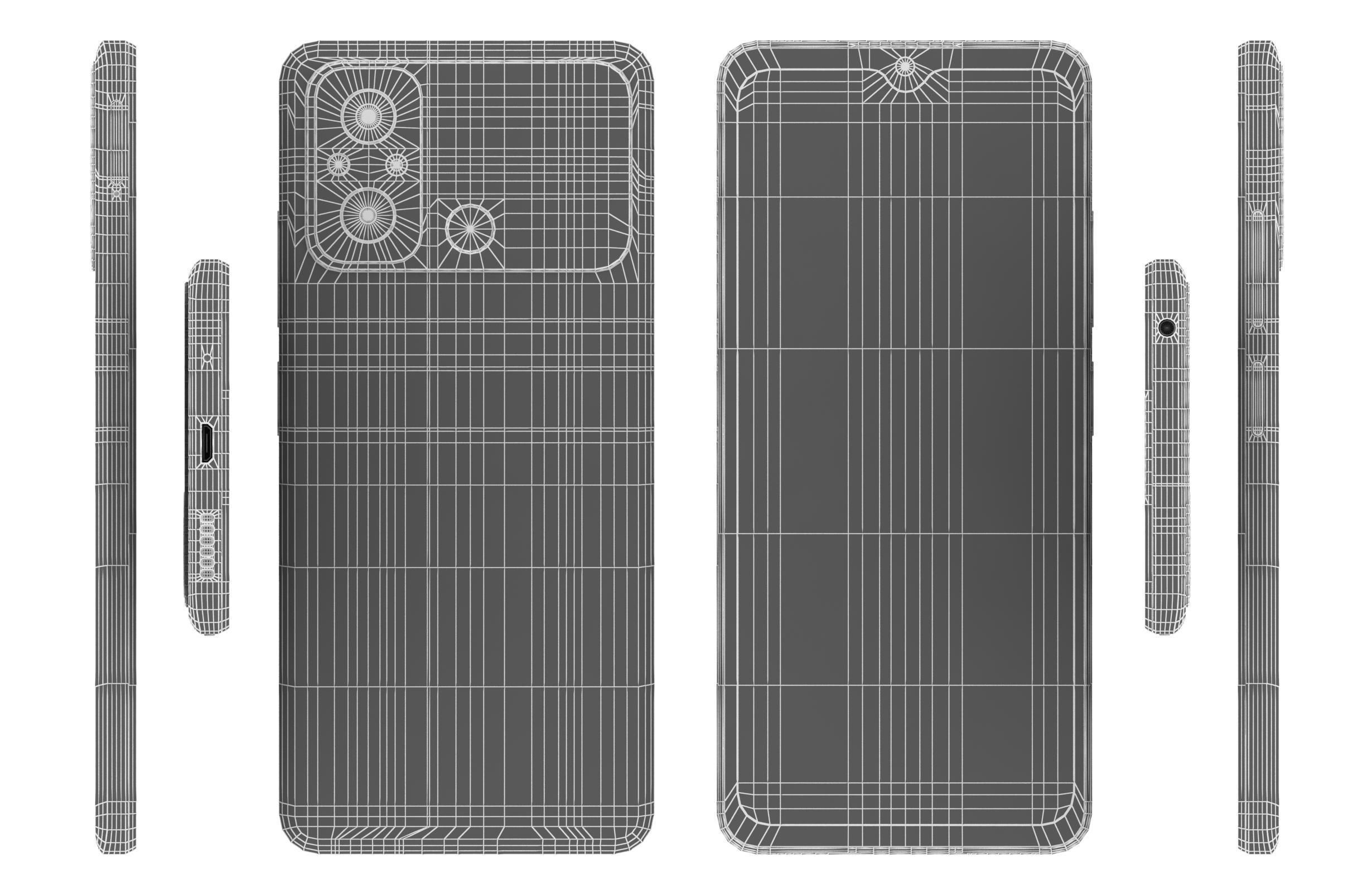 Xiaomi Poco C55 All Colors Low-poly 3D model_37