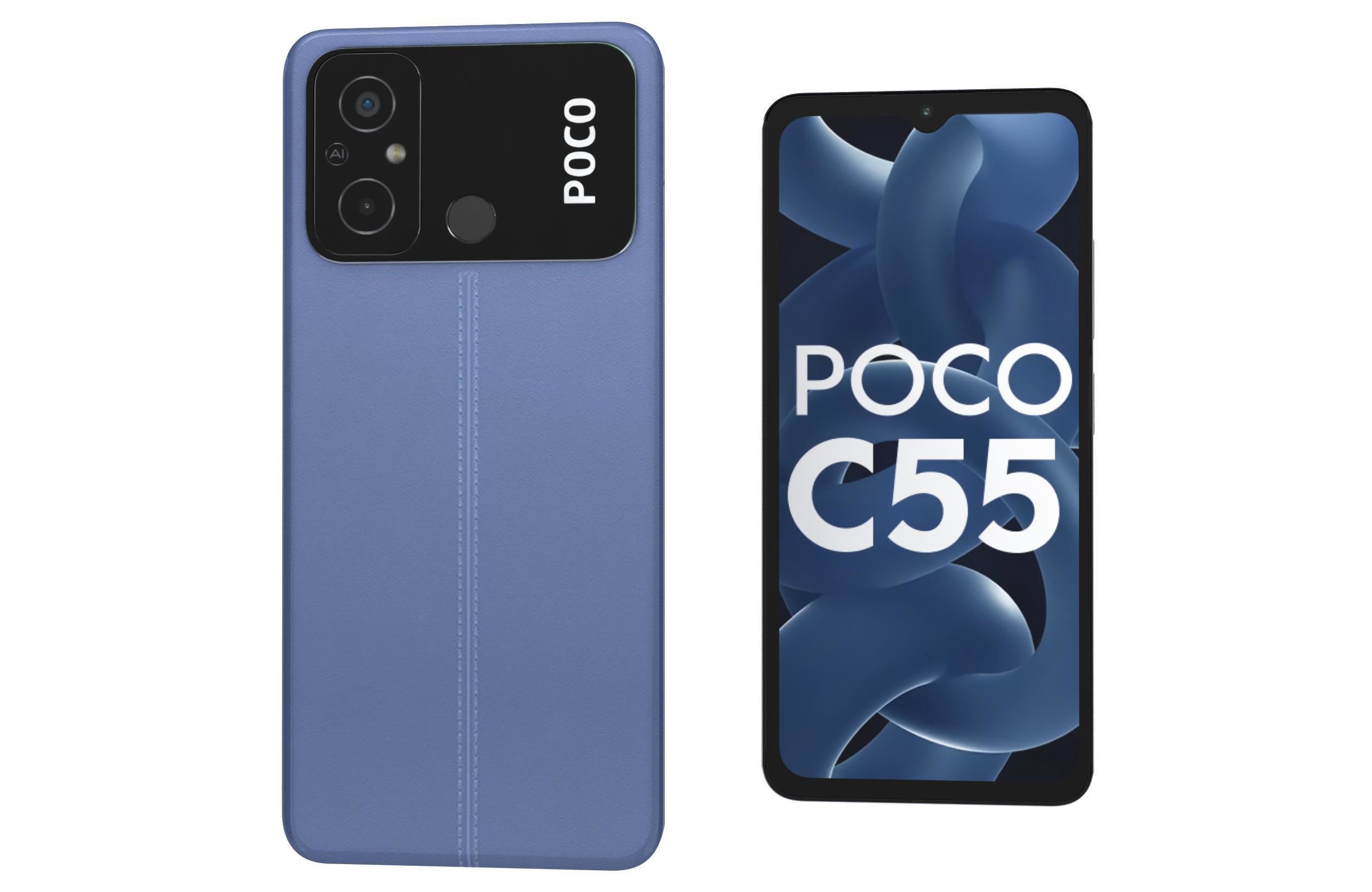 Xiaomi Poco C55 All Colors Low-poly 3D model_8
