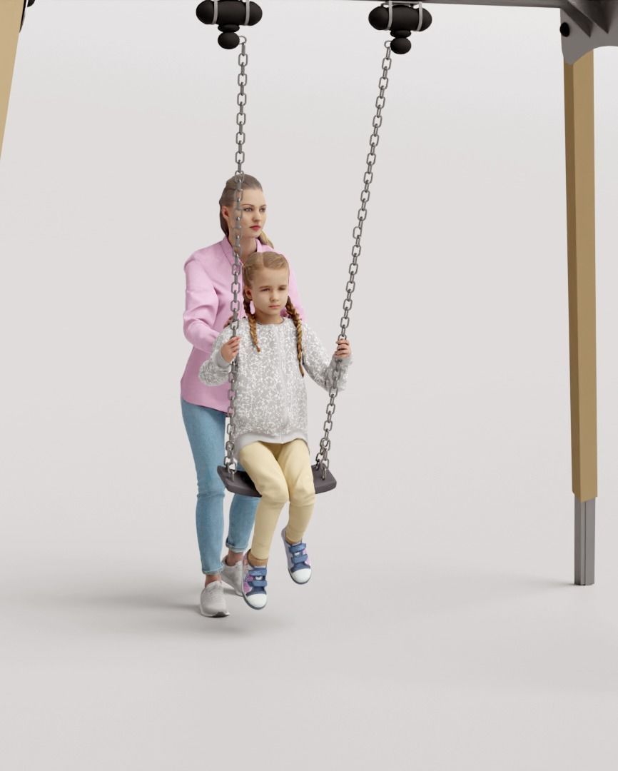 Humano Playing Kid 101112 3D model_6