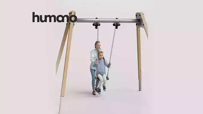 Humano Playing Kid 101112 3D model