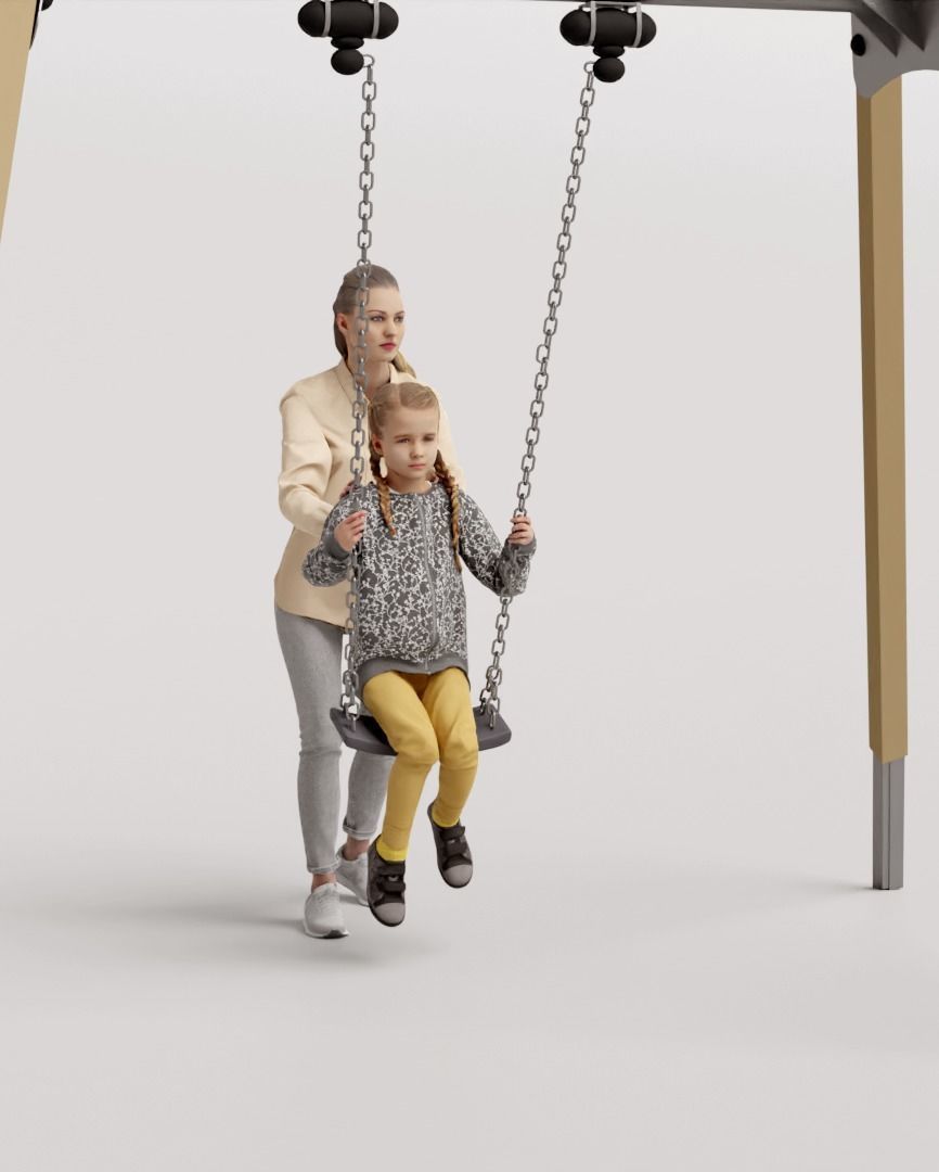 Humano Playing Kid 101112 3D model_4