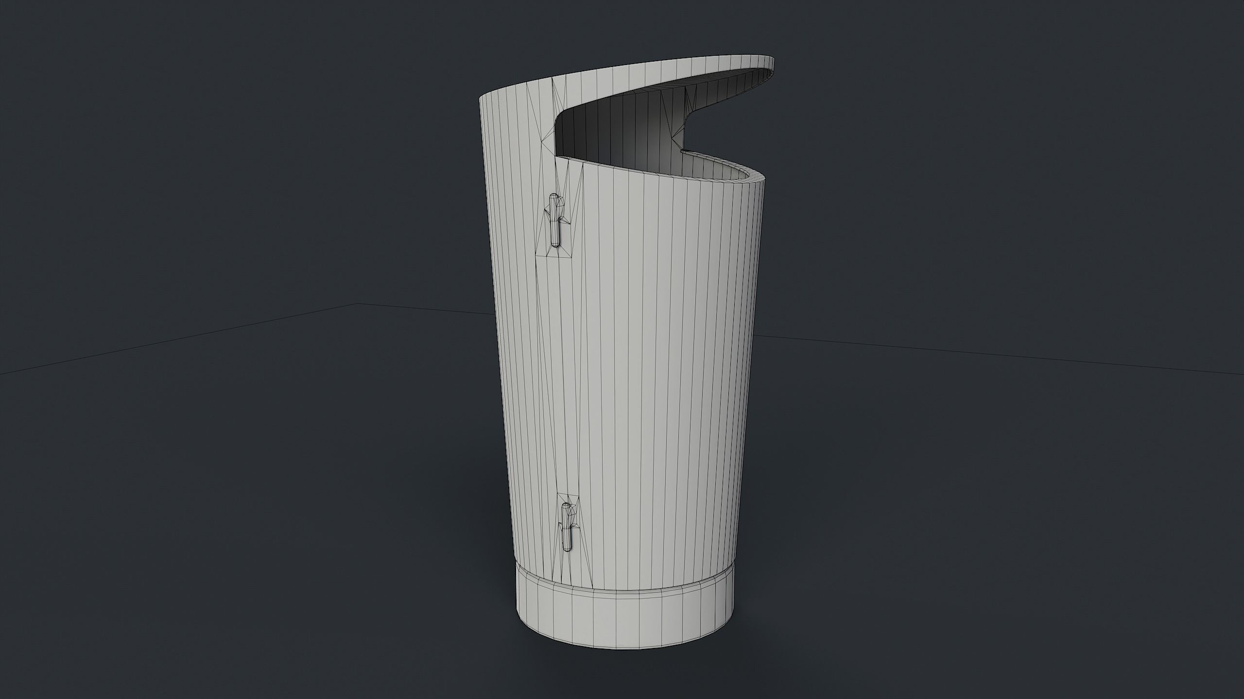 Street Trash Can 10 PBR Game Ready Low-poly 3D model_23