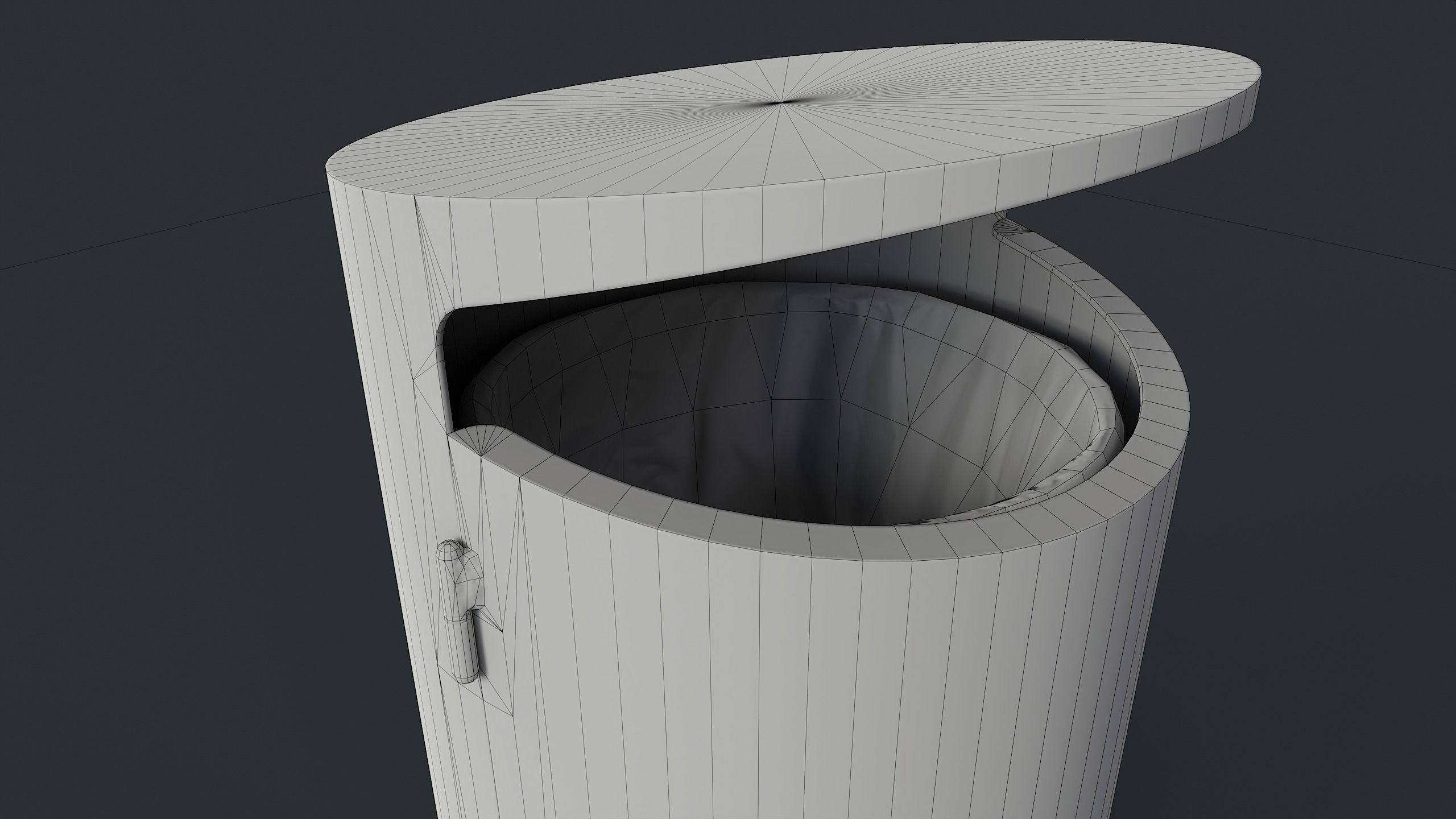 Street Trash Can 10 PBR Game Ready Low-poly 3D model_25