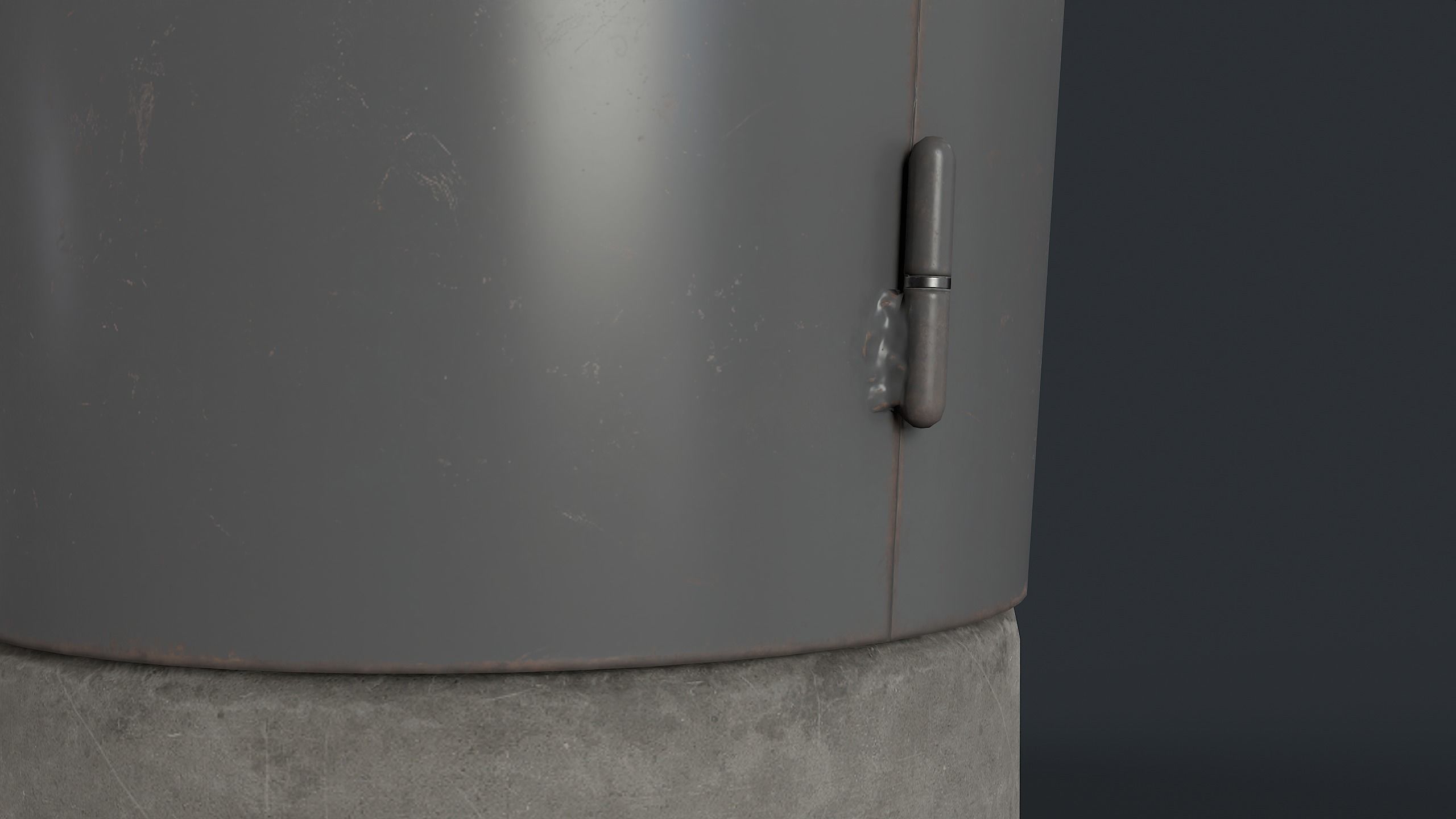 Street Trash Can 10 PBR Game Ready Low-poly 3D model_15