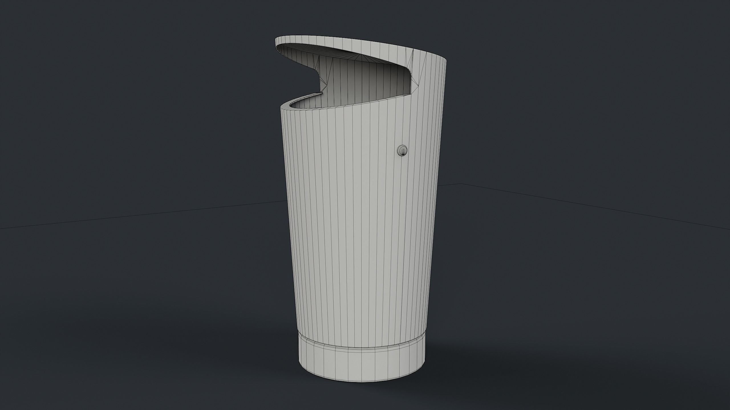 Street Trash Can 10 PBR Game Ready Low-poly 3D model_24