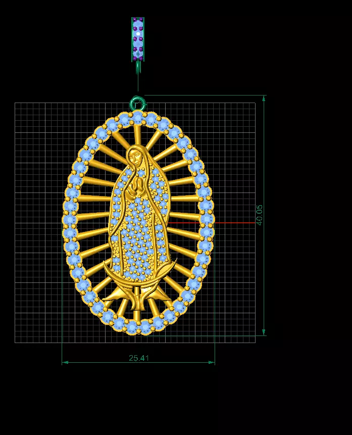 kolye ucu kolye tasli mucevher 3D print model