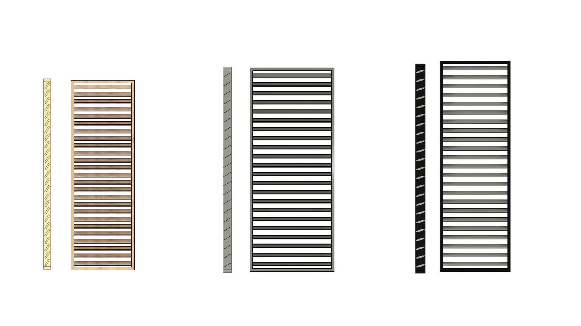 Vertical Sun Screen Louvre Panels 3D model_5