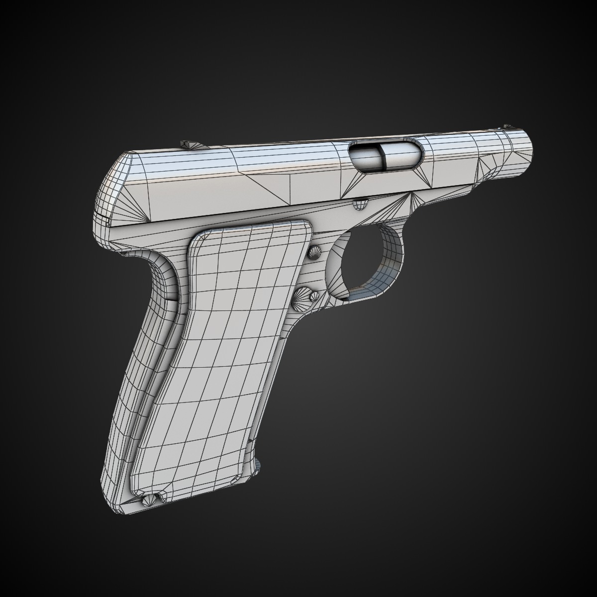 Remington Model 51 Low-poly 3D model_7