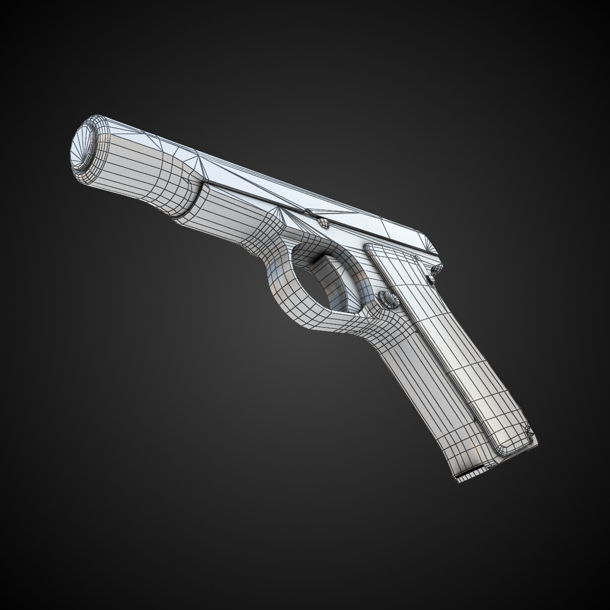 Remington Model 51 Low-poly 3D model_8