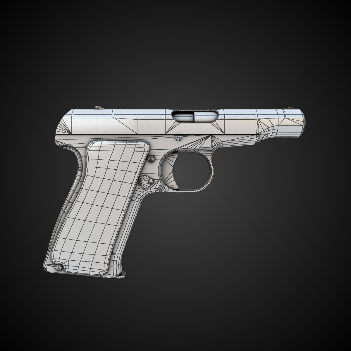 Remington Model 51 Low-poly 3D model_5