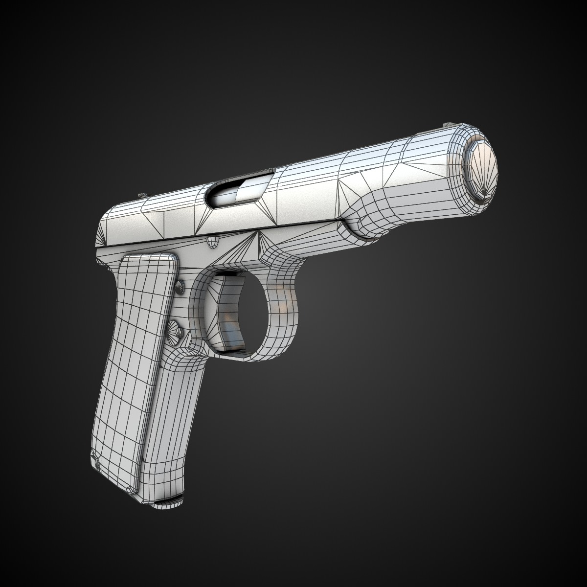 Remington Model 51 Low-poly 3D model_6