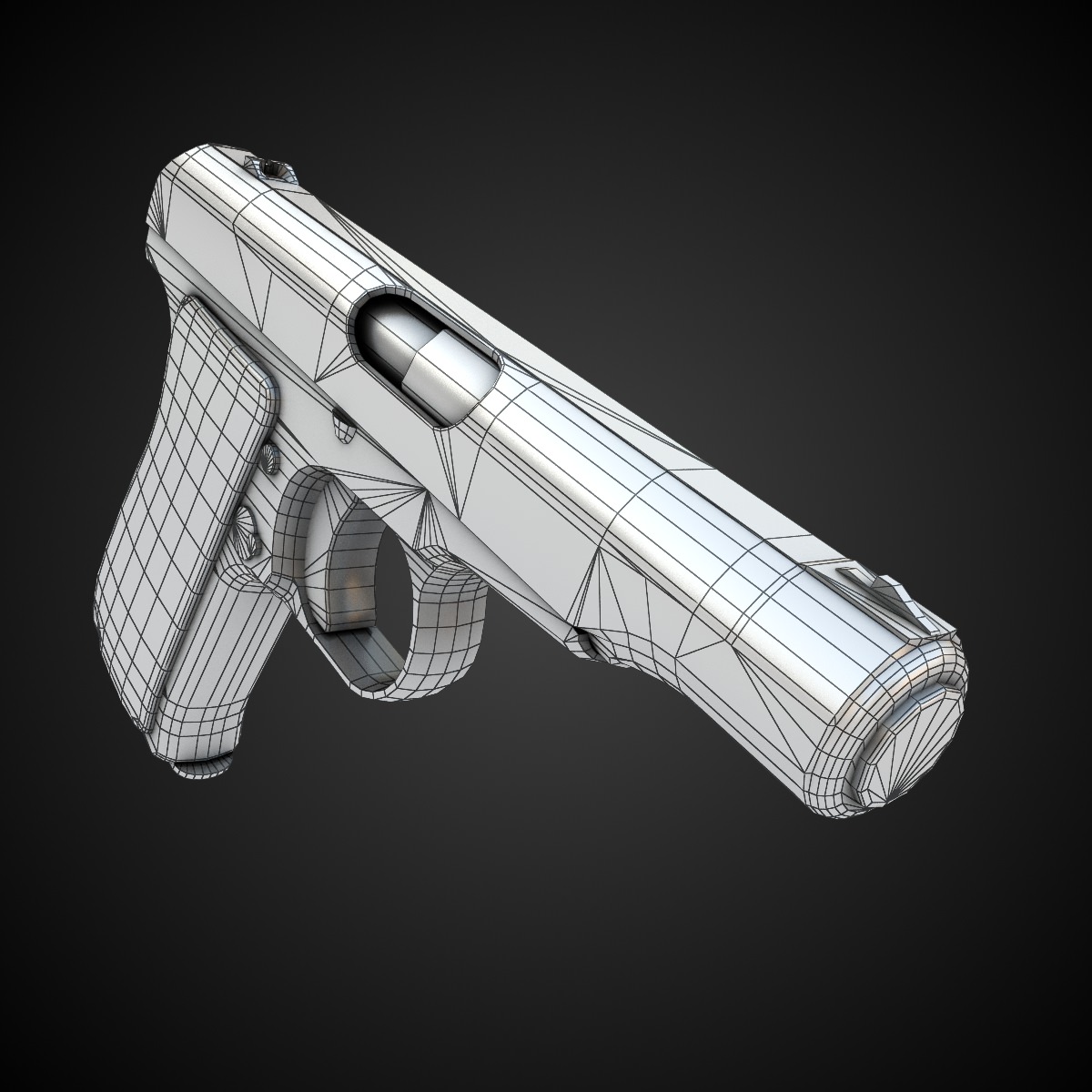 Remington Model 51 Low-poly 3D model_9