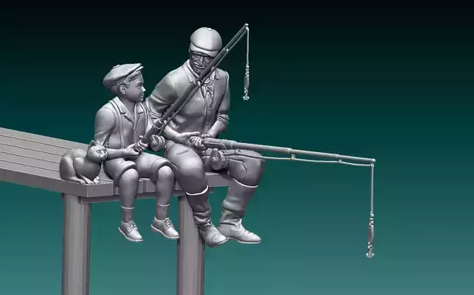 fishermen 3D print model