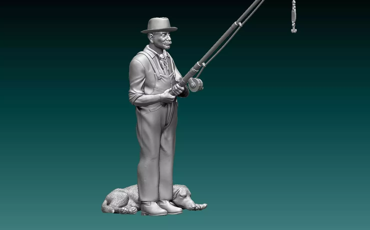 fisherman 3D print model
