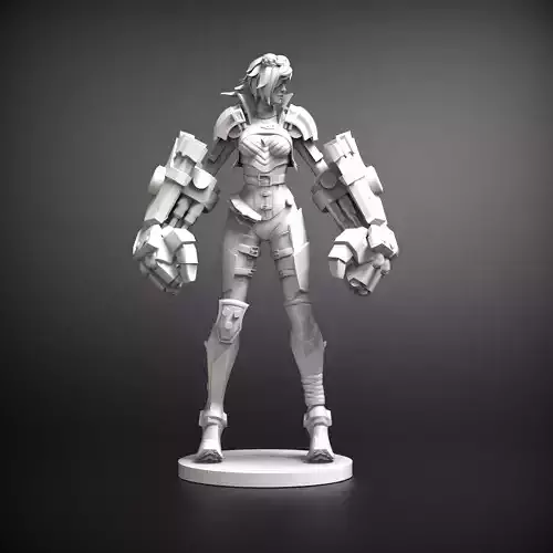 STL Vi arcane 3d Model  to print League of legends 3D print model