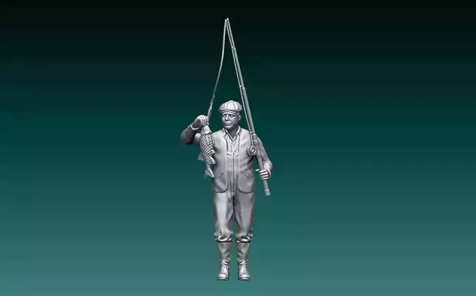 fisherman 3D print model