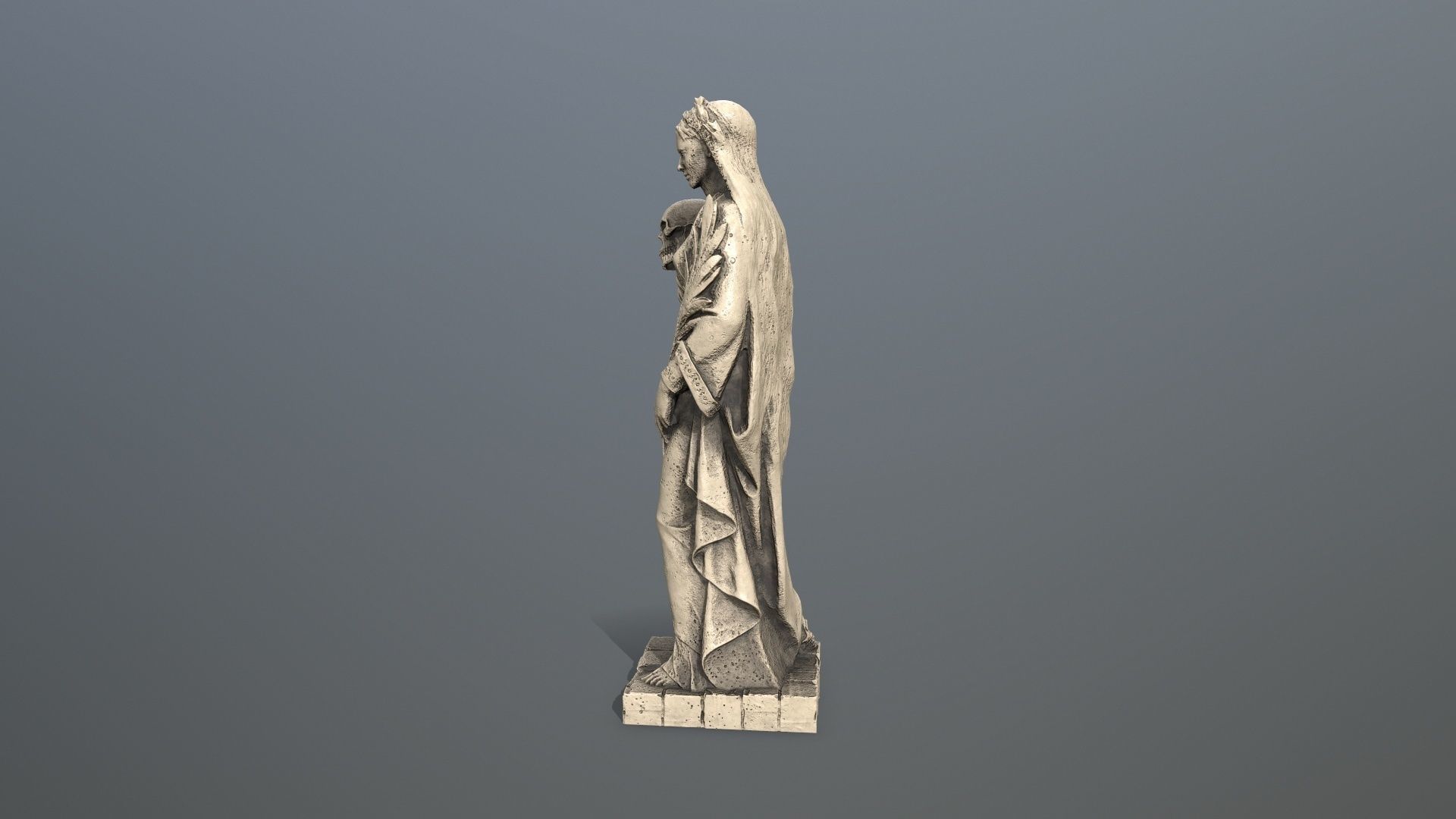 Afrodit Statue Low-poly 3D model_11