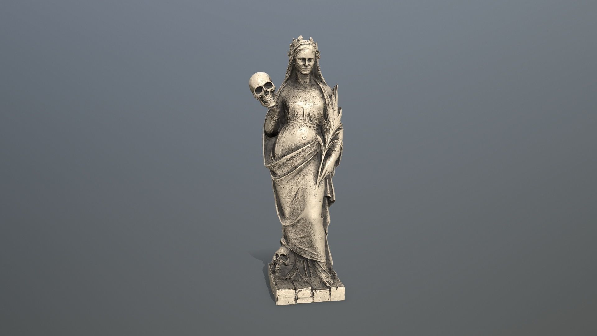 Afrodit Statue Low-poly 3D model_9
