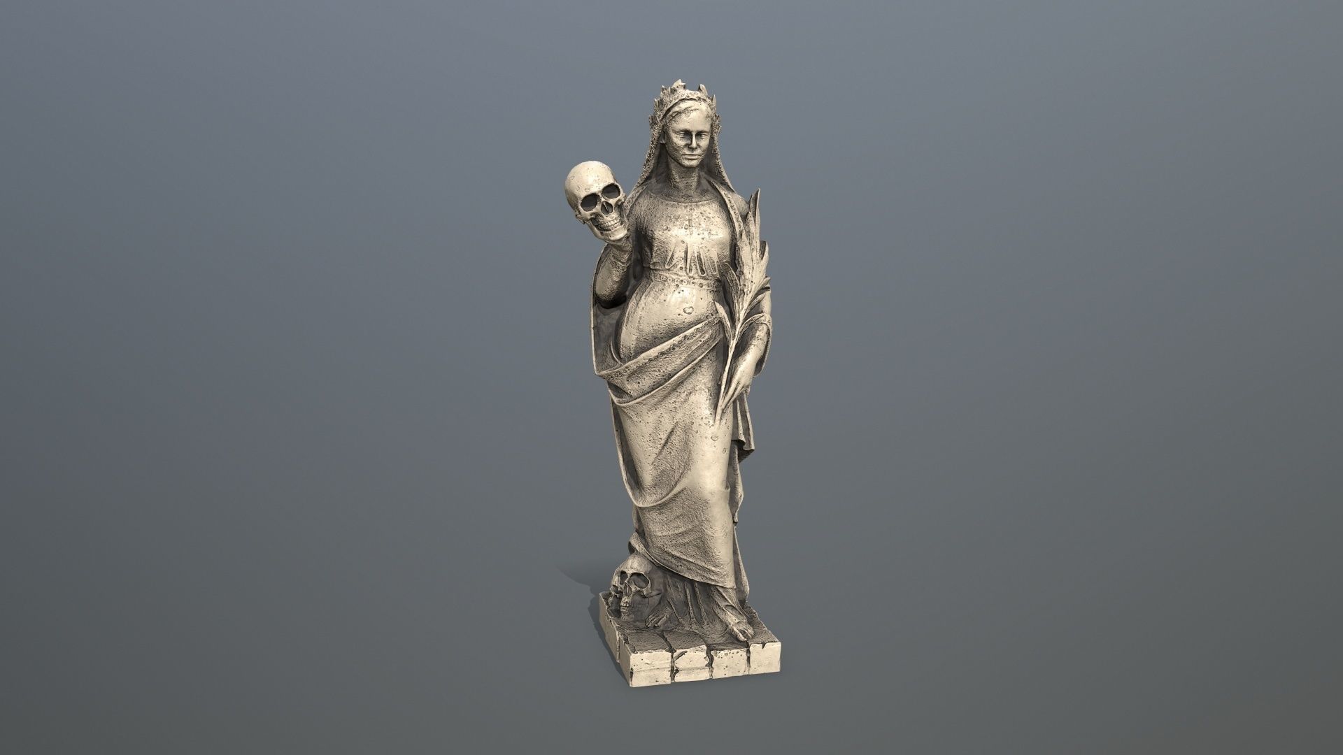 Afrodit Statue Low-poly 3D model_1
