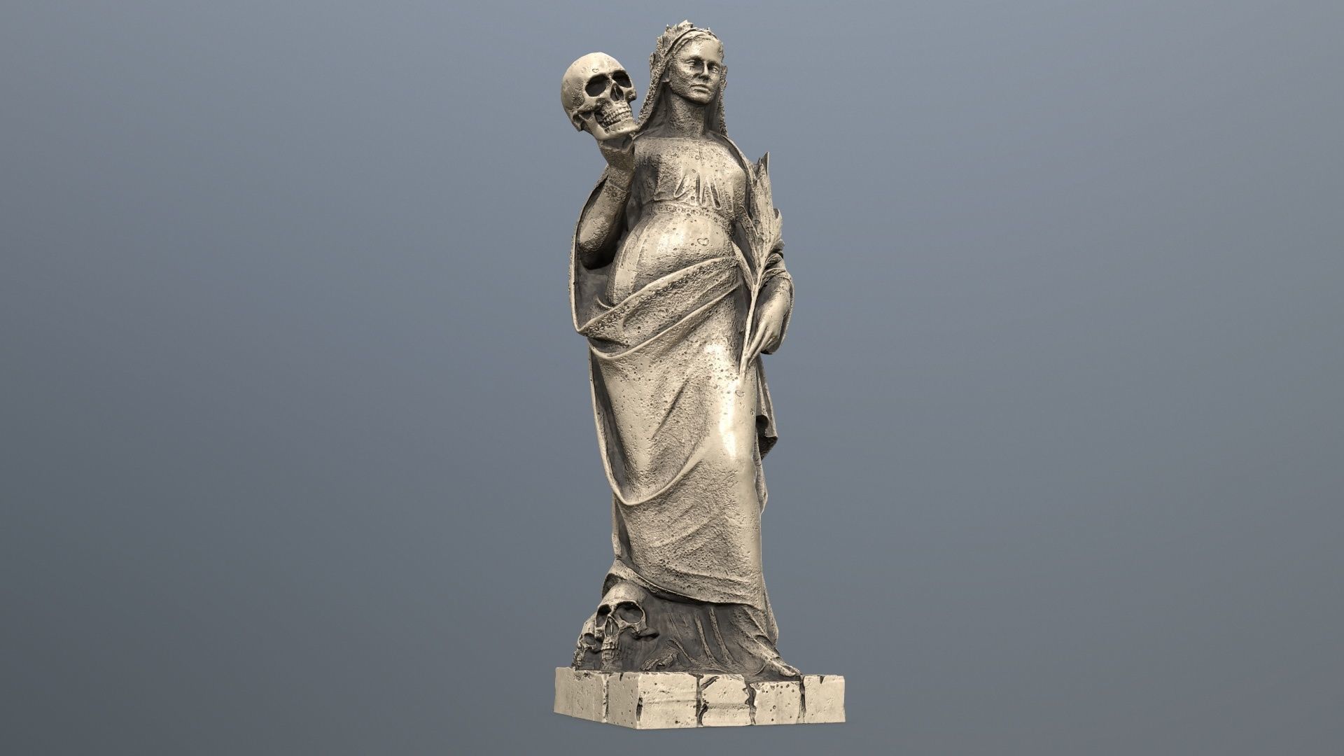 Afrodit Statue Low-poly 3D model_7