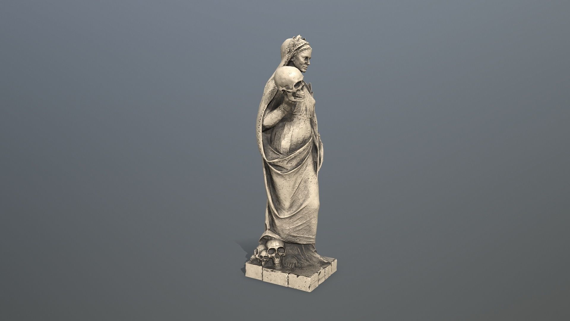 Afrodit Statue Low-poly 3D model_2
